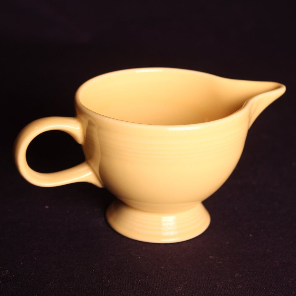 Lead Free Fiesta 7 Oz. Creamer 0492 in Creamy Yellow
